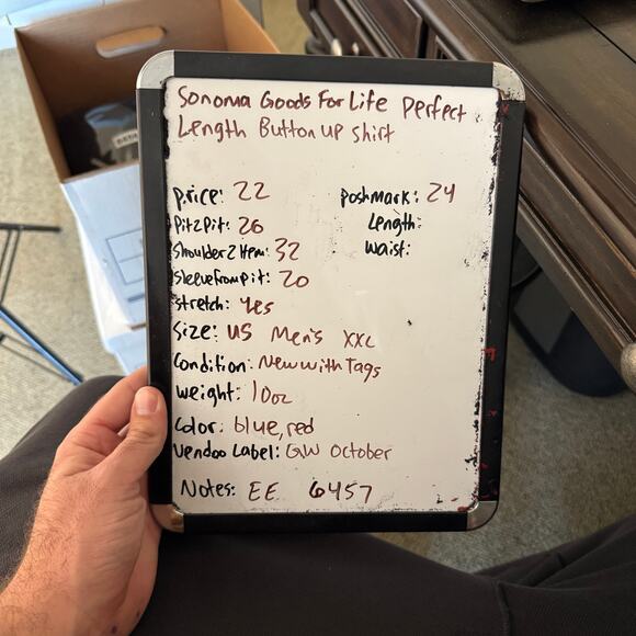 Sonoma Goods For Life Perfect Length Button Up Shirt US Men's XXL - Picture 8 of 8